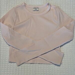 Crewcuts Pink Ribbed Long Sleeve Top